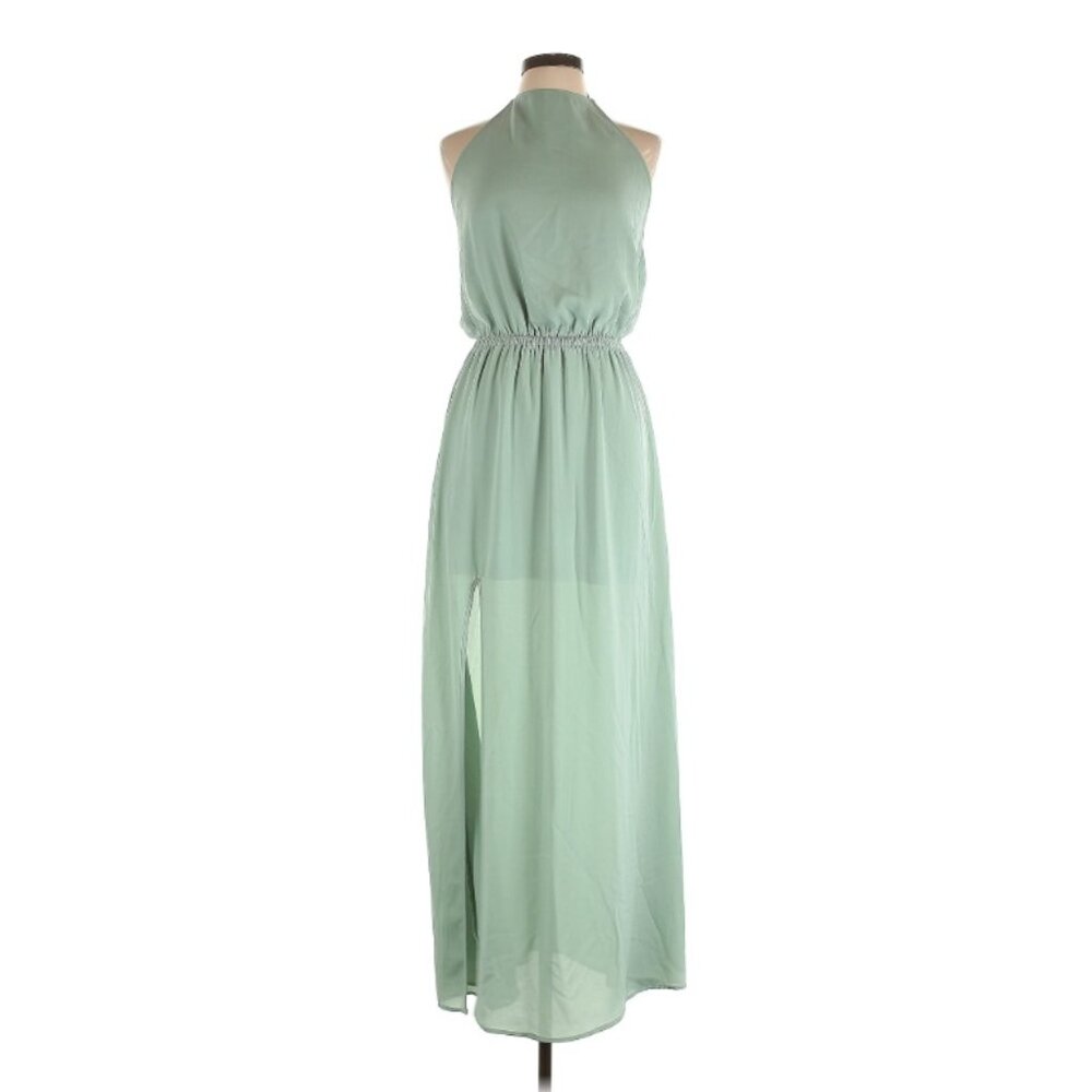 Show Me Your Mumu Blue Sage Heather Halter Maxi